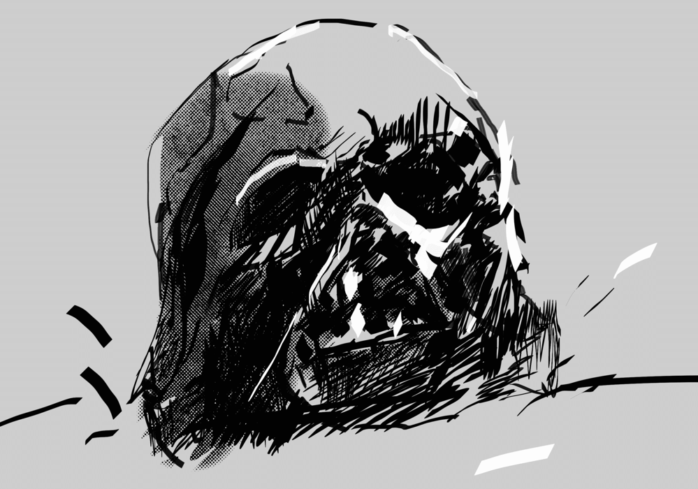 Casco destruido de Darth Vader